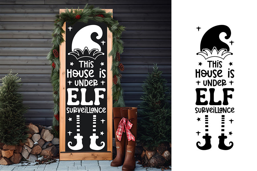 Christmas Porch Sign SVG Cut File