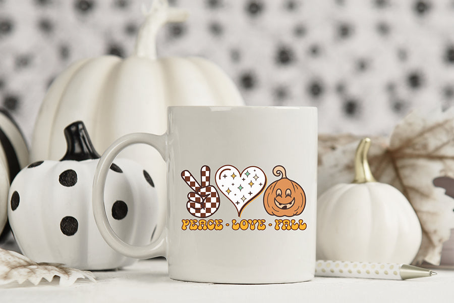 Peace Love Fall | Retro Fall Sublimation Design