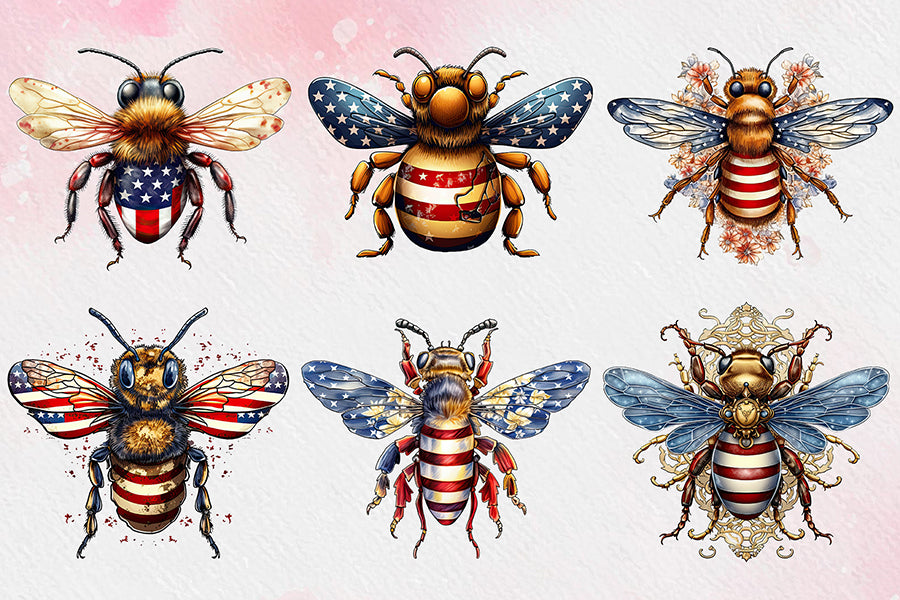 Fairy Bee 4th of July Sublimation Bundle