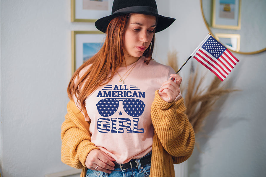 All American Girl SVG, 4th of July SVG