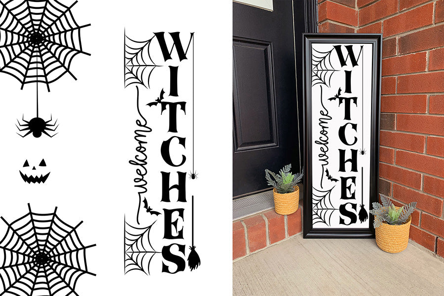 Halloween Porch Sign SVG | Welcome Witches