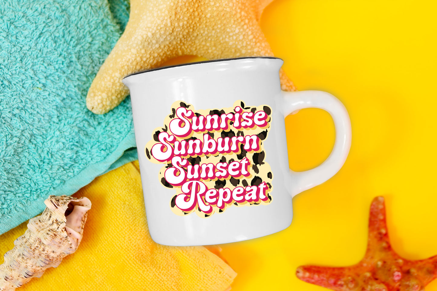 Retro Summer PNG - Sunrise Sunburn Sunset Repeat