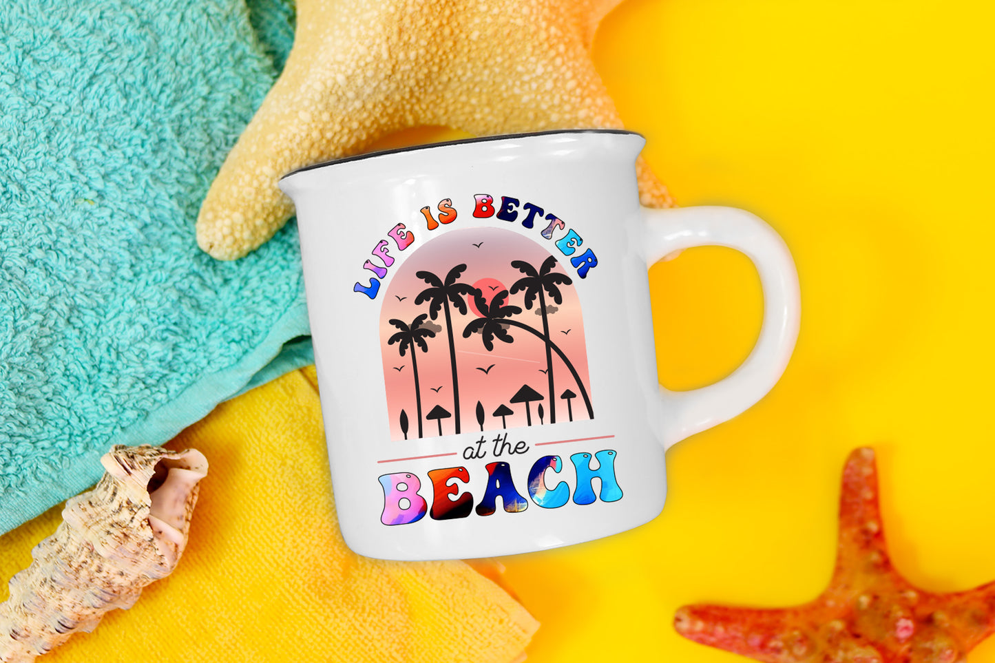 Retro Summer PNG, Life is Better at the Beach