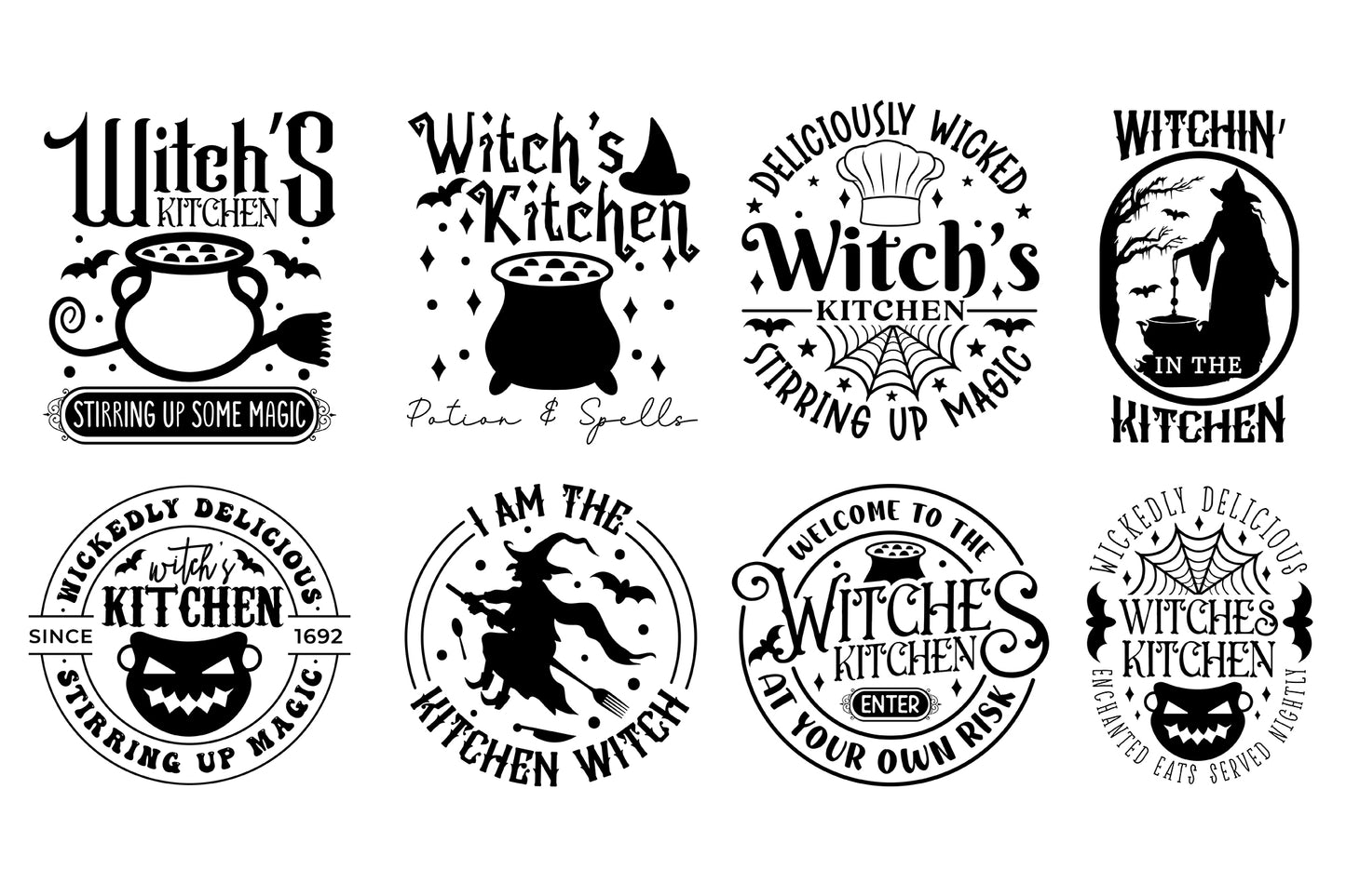 Halloween Kitchen Sign SVG Bundle
