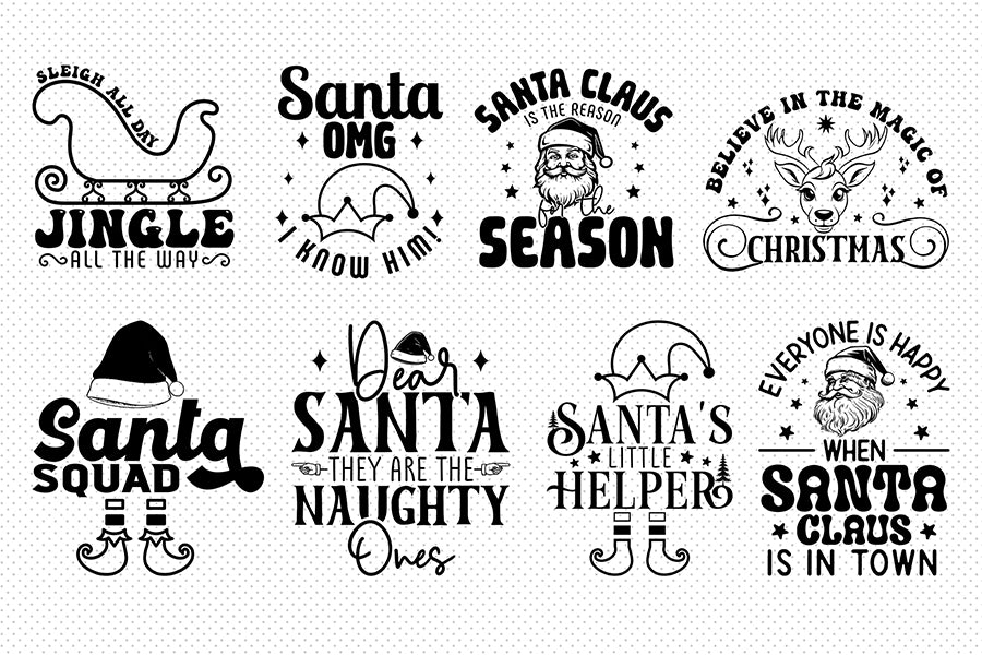Santa Claus Quotes SVG Bundle