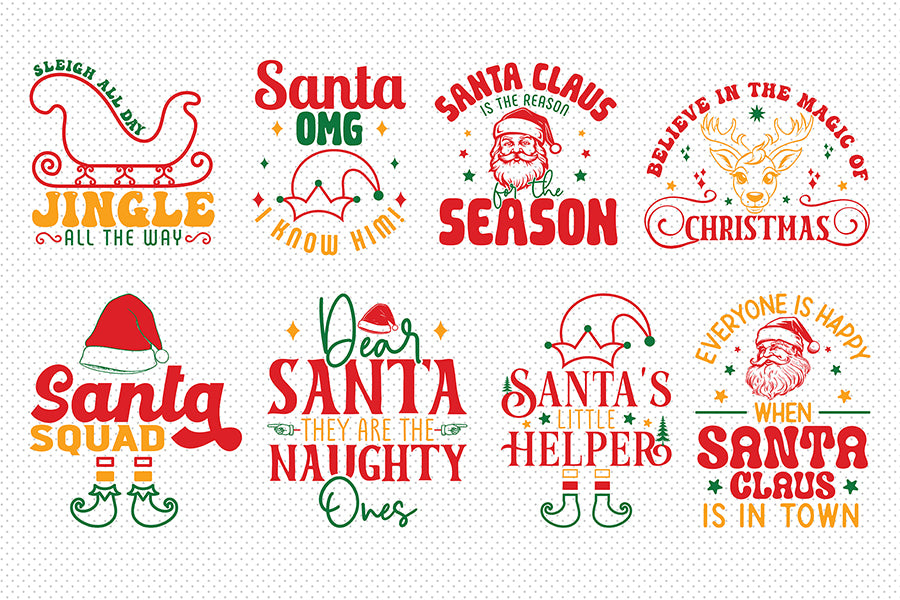 Santa Claus Quotes SVG Bundle