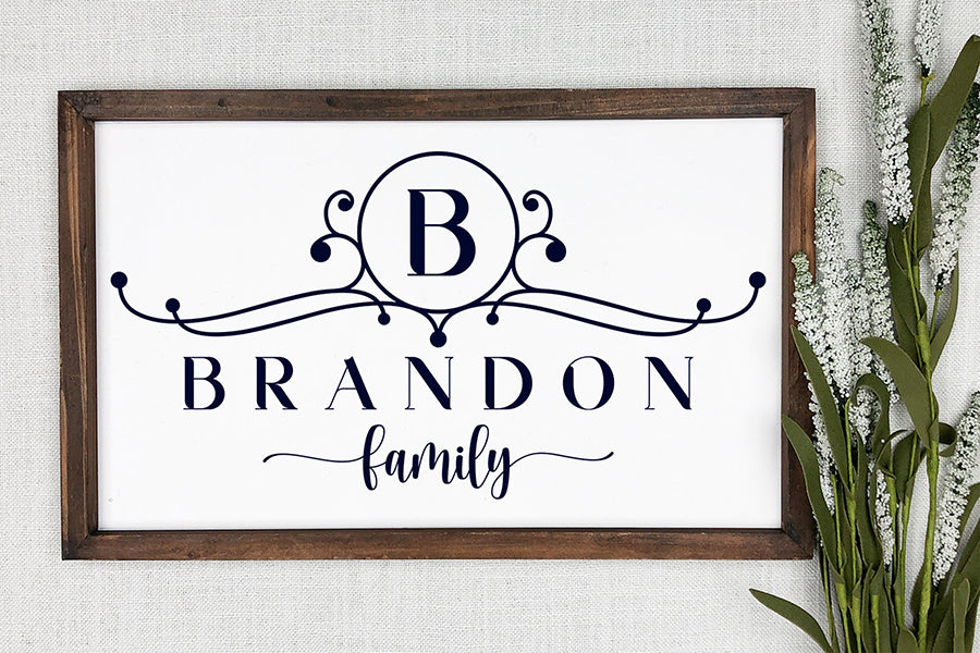 Family Monogram SVG - Last Name Monogram SVG