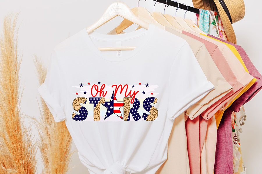 Oh My Stars | Patriotic Sublimation Design
