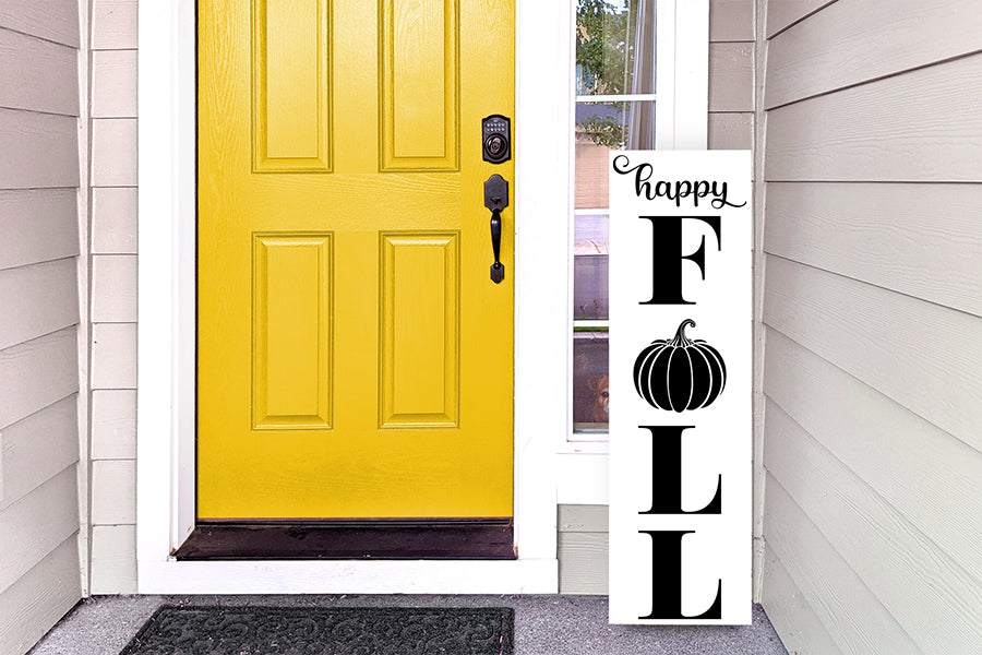 Happy Fall SVG | Fall Vertical Sign SVG
