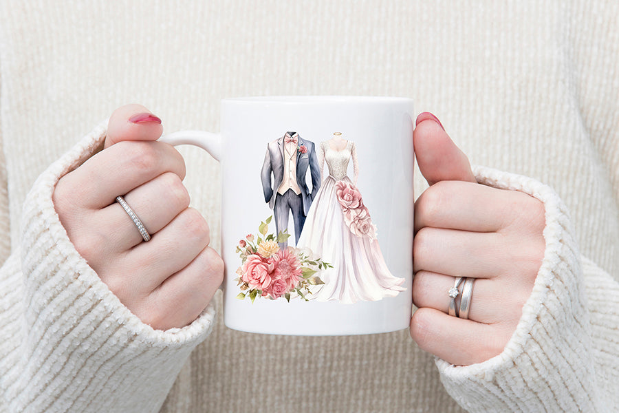 Wedding Watercolor Sublimation Clipart Bundle