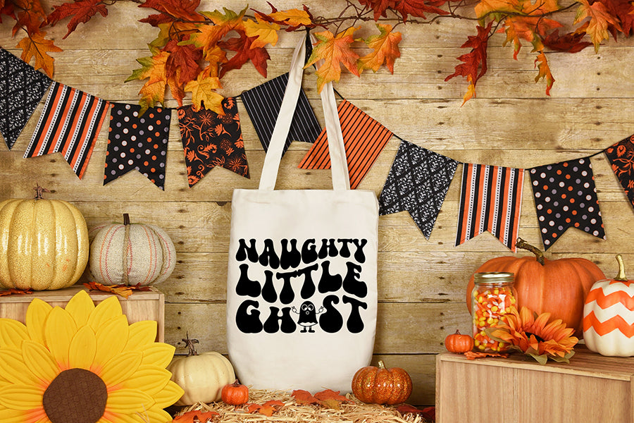 Naughty Little Ghost | Retro Halloween SVG