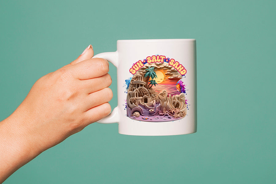 Sun Salt Sand PNG Sublimation Design