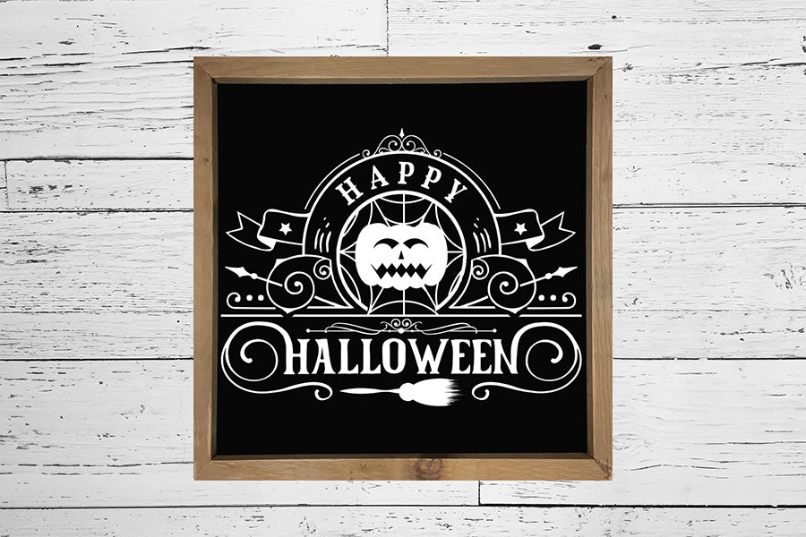 Vintage Halloween Sign SVG, Happy Halloween SVG
