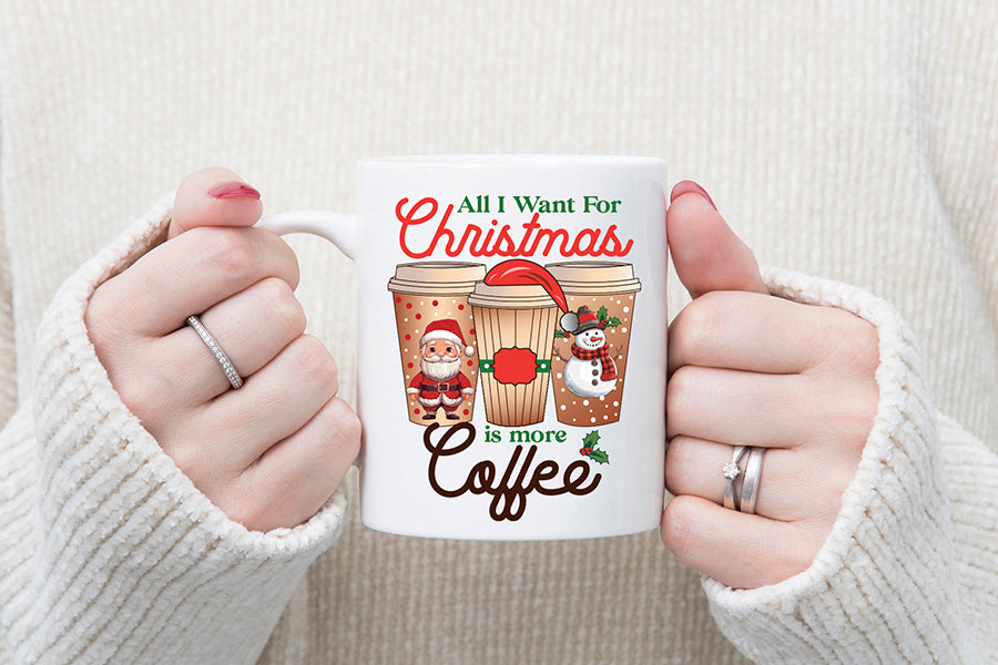 Christmas Coffee PNG Sublimation Design