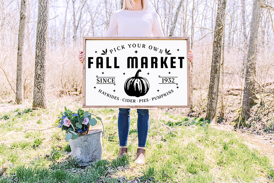 Fall Farmhouse Sign SVG, Fall Market SVG