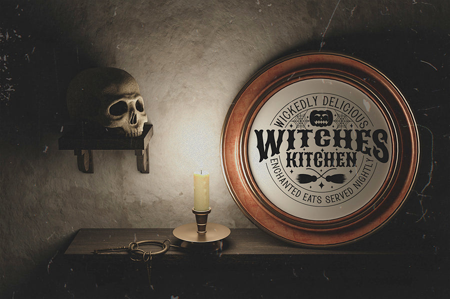 Witches Kitchen SVG - Vintage Halloween Sign SVG