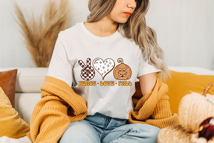 Peace Love Fall | Retro Fall Sublimation Design