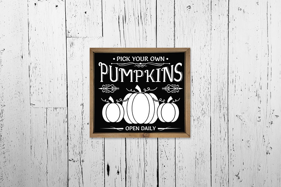 Vintage Fall Sign SVG - Pumpkins SVG