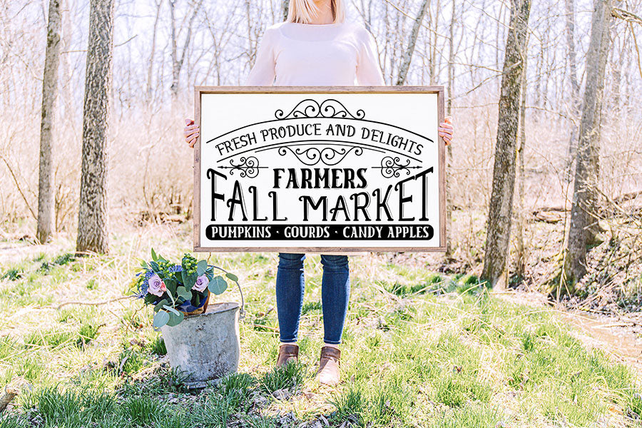 Vintage Fall Sign SVG | Farmers Fall Market