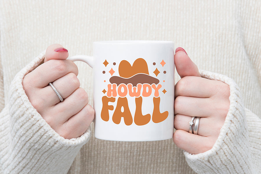 Retro Fall SVG, Howdy Fall Cut File