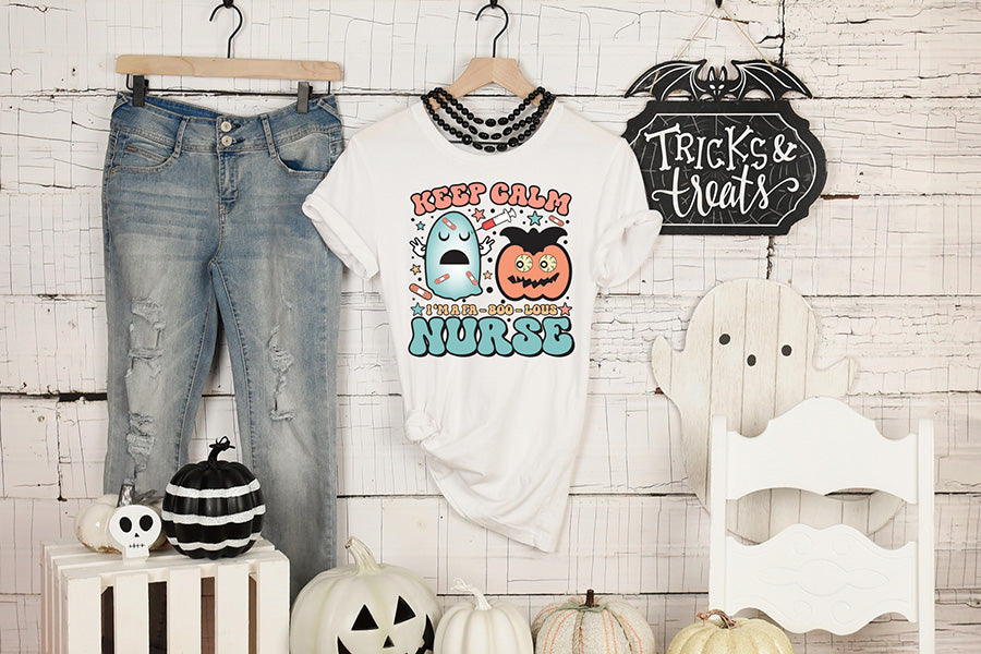Keep Calm I'm a Fa-Boo-Lous Nurse PNG Sublimation