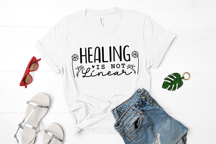 Healing is Not Linear - Mental Health SVG Design