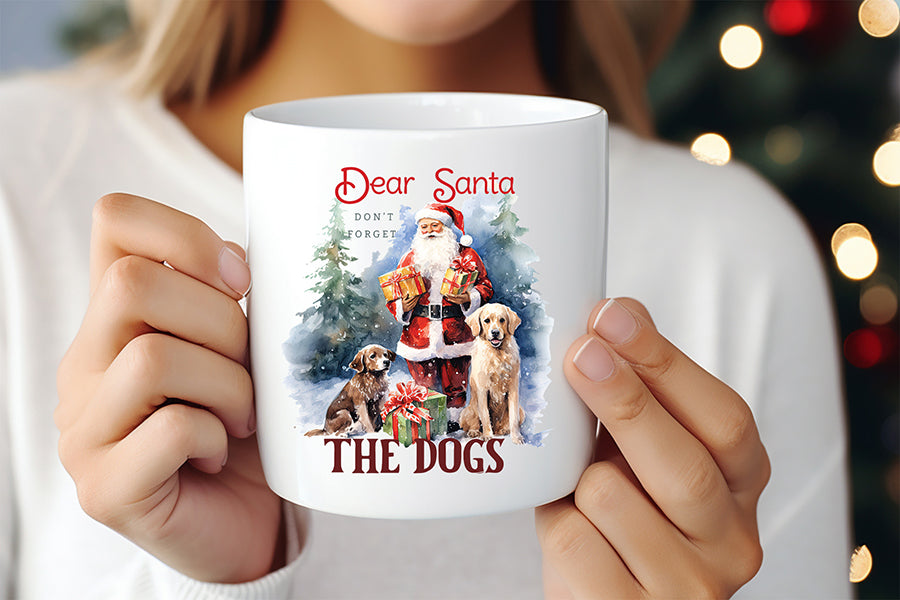 Dear Santa Don't Forget the Dogs, Funny Christmas PNG
