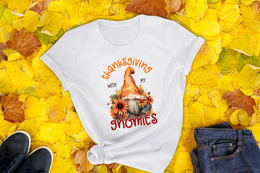 Thanksgiving with My Gnomies PNG Sublimation