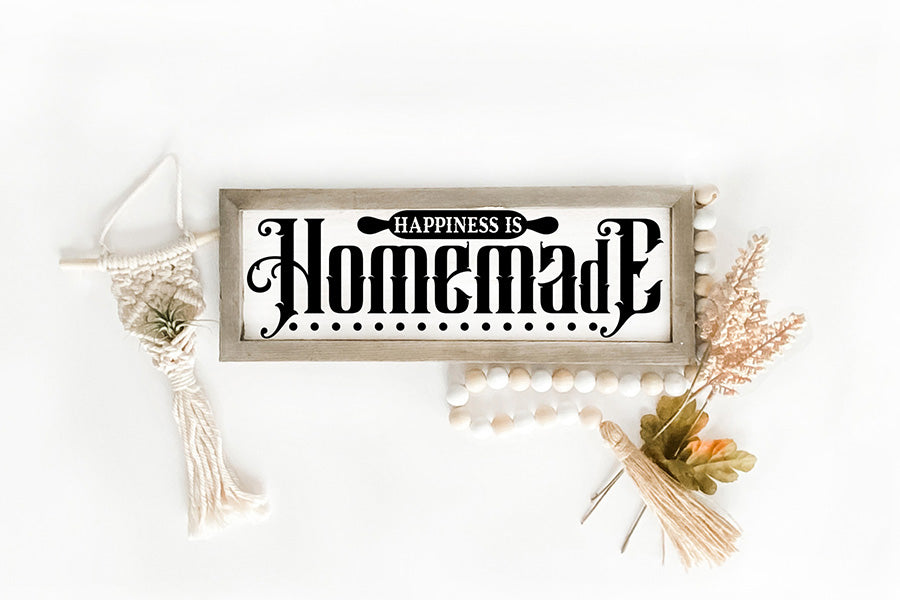 Happiness is Homemade | Vintage Kitchen Sign SVG