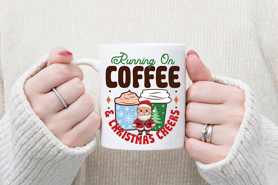 Running on Coffee & Christmas Cheers Sublimation