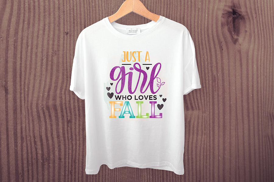 Fall Sublimation Design | Just a Girl Who Loves Fall