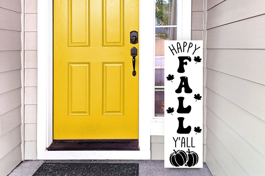 Fall Porch Sign SVG, Happy Fall Y'all