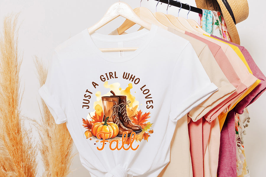 Fall Sublimation Design | Just a Girl Who Loves Fall