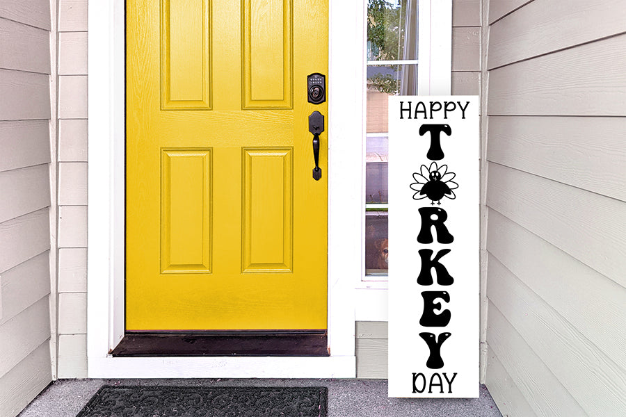 Happy Turkey Day SVG | Porch Sign SVG