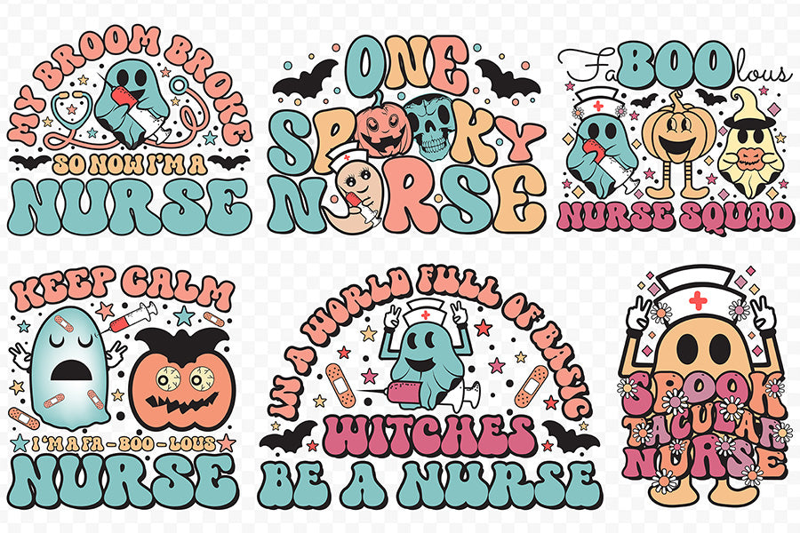 Halloween Nurse PNG Sublimation Bundle