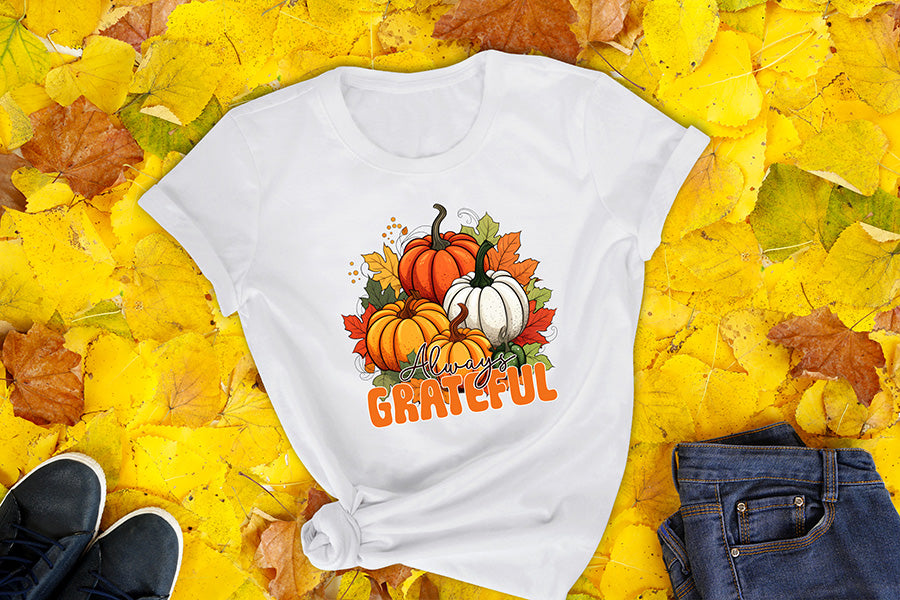 Thanksgiving Sublimation Design, Always Grateful