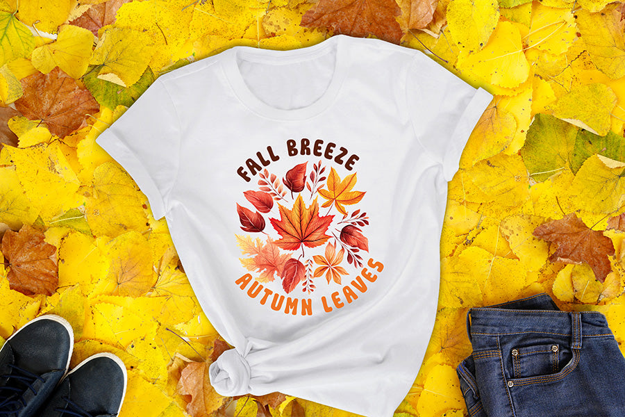 Fall Sublimation Design - Fall Breeze Autumn Leaves
