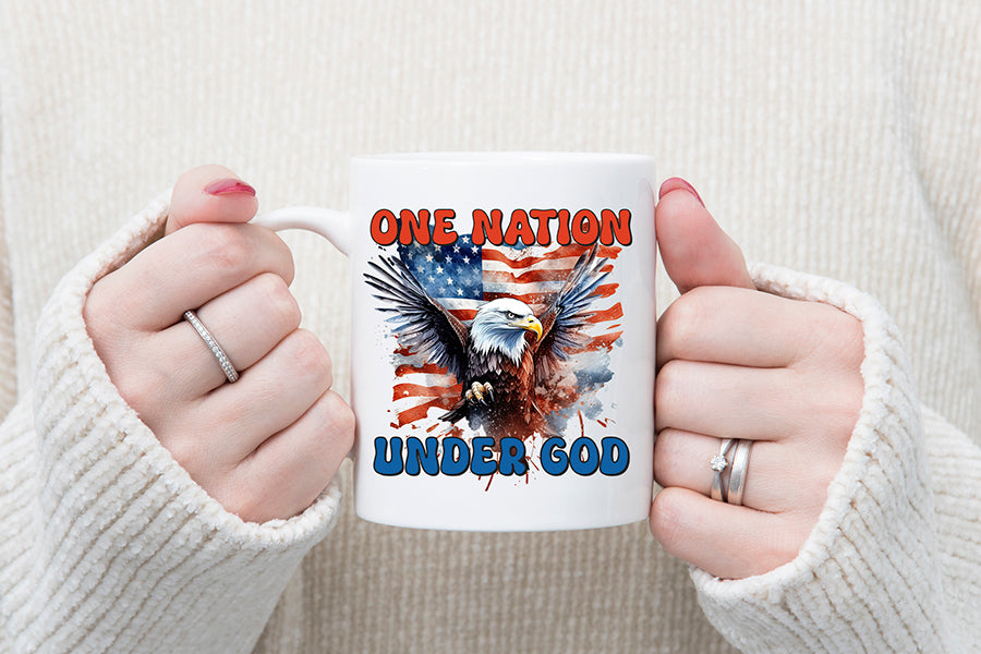 4th of July PNG Sublimation | One Nation Under God