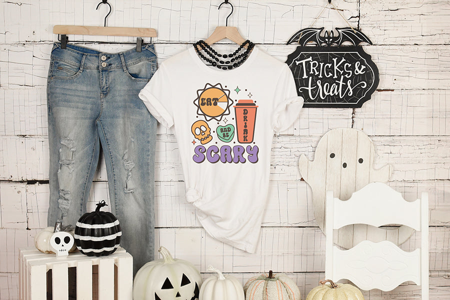 Eat Drink and Be Scary | Halloween PNG Sublimation
