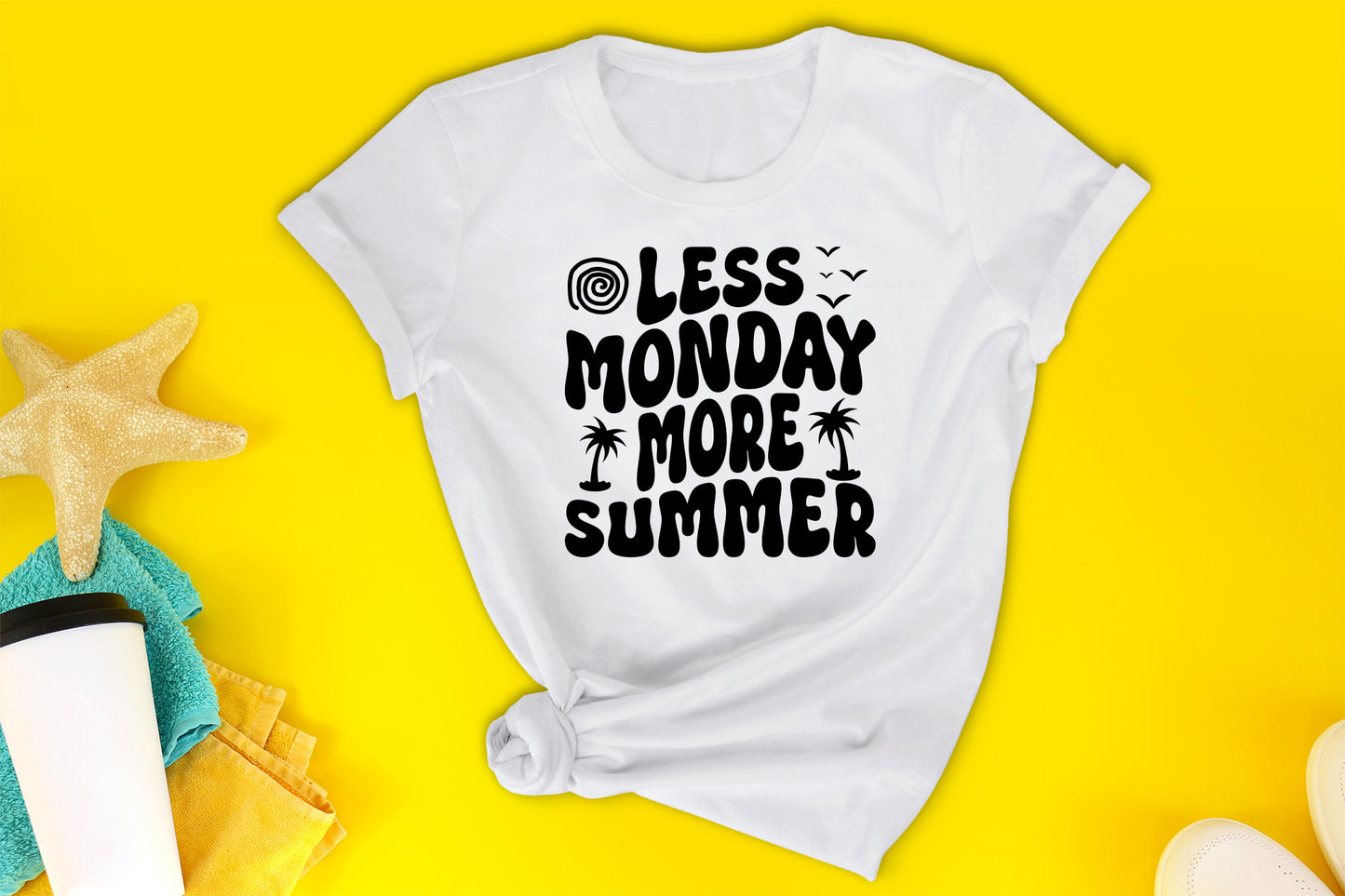 Retro Summer SVG, Less Monday More Summer