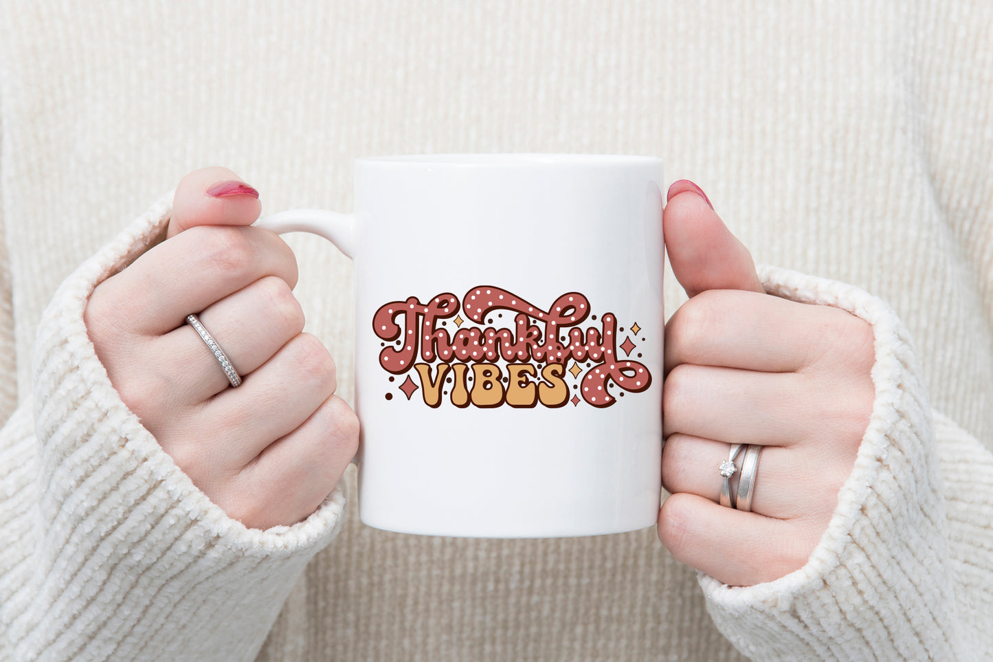 Thankful Vibes - Retro Thanksgiving PNG