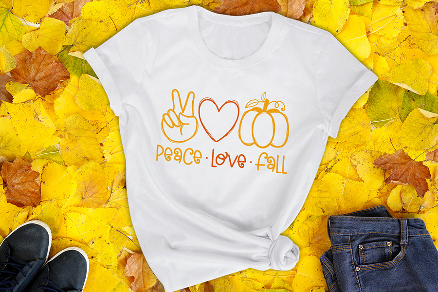 Fall SVG, Peace Love Fall Cut File