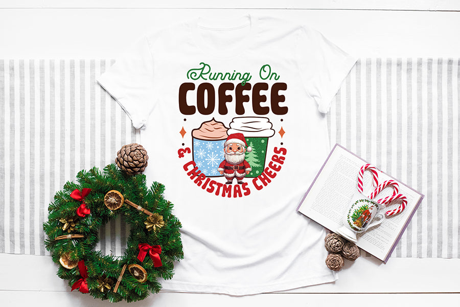 Running on Coffee & Christmas Cheers Sublimation