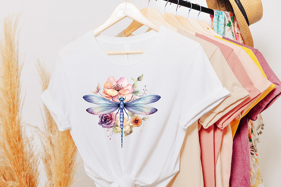 Fairy Dragonfly Watercolor Sublimation