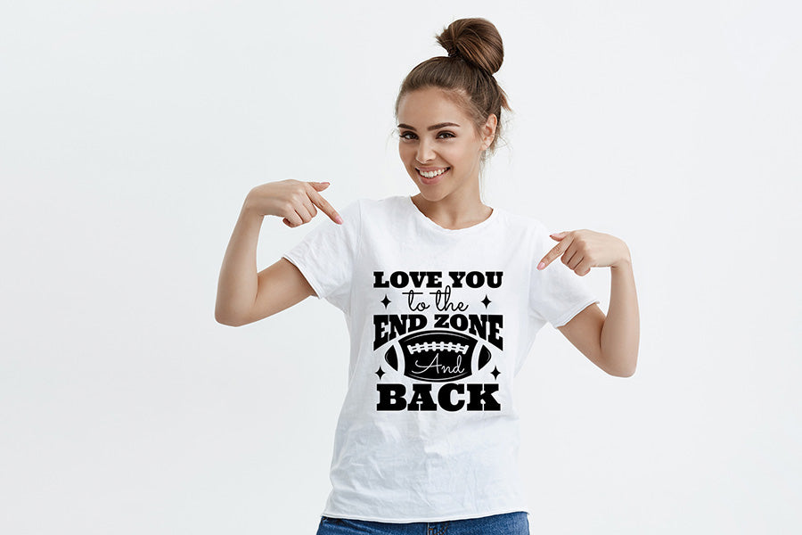 Love You to the End Zone and Back, Football SVG