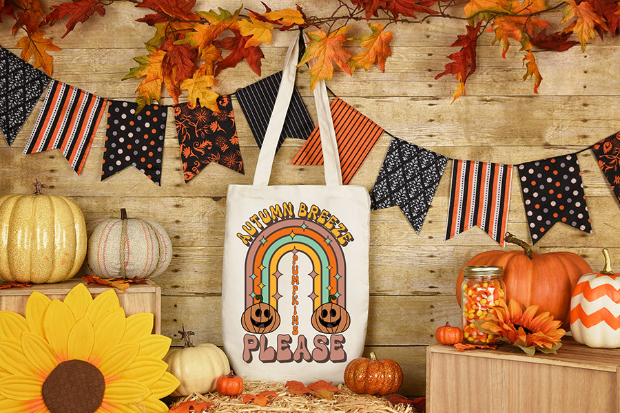 Autumn Breeze Pumpkins Please - Retro Fall PNG