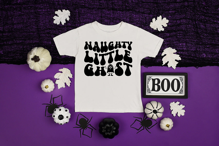Naughty Little Ghost | Retro Halloween SVG