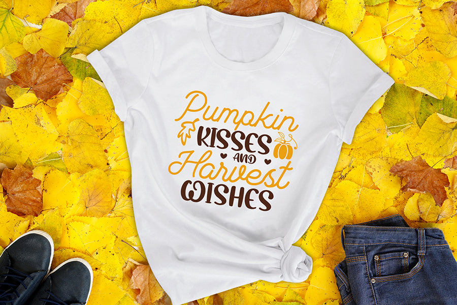 Fall SVG, Pumpkin Kisses and Harvest Wishes