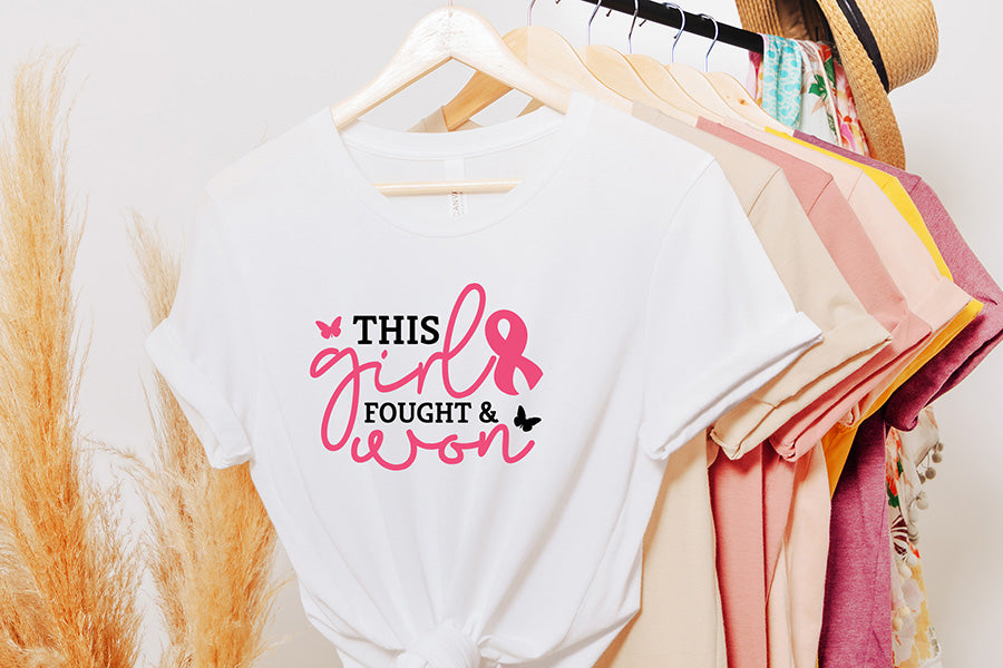 This Girl Fought & Won, Breast Cancer SVG