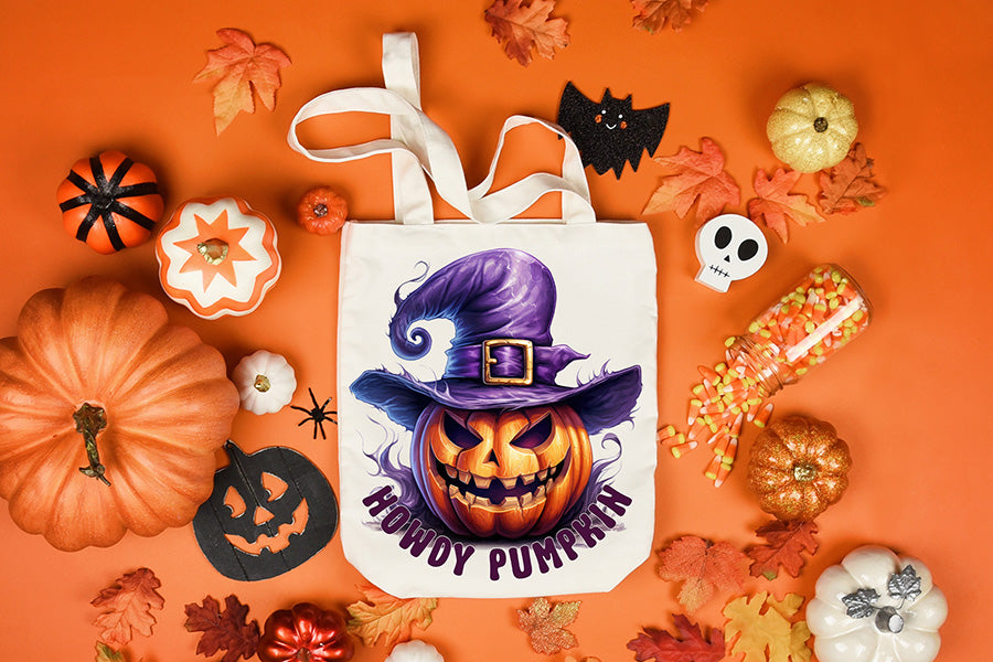 Halloween Sublimation Design, Howdy Pumpkin